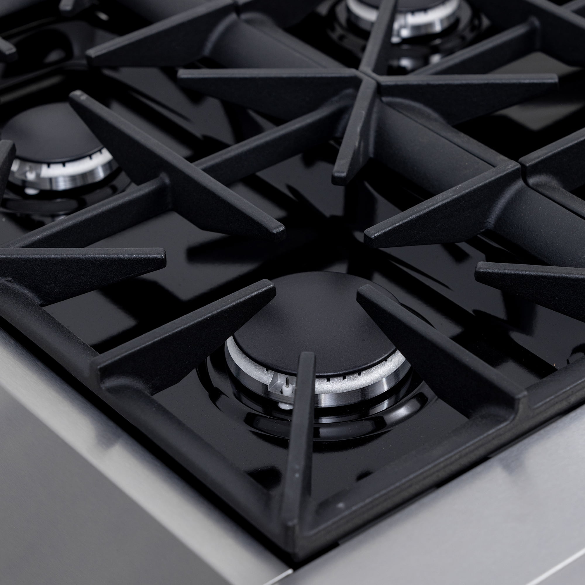48 in. 6.7 cu. ft. 8 Burners Dual Fuel Range for Propane Gas in Stainless Steel.