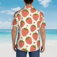 thumbnail image 4 of Susaid Hand Drawn Strawberry Print Hawaiian Shirts for Men Women,Hawaiian Summer Short-Sleeve Casual Relaxed-Fit Button-Down,Large, 4 of 7