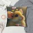 thumbnail image 2 of Orinice Mouse Flower Cute Graphic Decorative Cushion Throw Pillow Cover for Home Couch Living Room Sofa Bed, Soft and Durable, 1PC 12x12in, 2 of 5