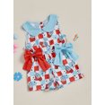 thumbnail image 4 of BemeyourBBs Girls Independence Day Sleeveless Doll Collar Popsicles Print Jumpsuit, 4 of 9
