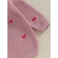 thumbnail image 6 of Hirigin Toddler Baby Girl Valentines Day Outfit Love Heart Sweet Long Sleeve Sweater T shirt Crewneck Tops Spring Fall Clothes, 6 of 7