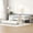 White, variant on Harper & Bright Designs Twin Size Low Daybed with Trundle, Wood Twin Platform Bed Frame with Rails for Boys and Girls Bedroom, White