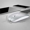 thumbnail image 3 of MesaSe 2.4G Bluetooth Double Mode Rechargeable Souris Sans Fil avec Design Silencieux Rose, 3 of 8