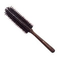 thumbnail image 1 of Cepillo de pelo de cerdas naturales, peines redondos para rizar con mango de madera para secar, peinar y rizar el cabello 8867-14, 1 of 8