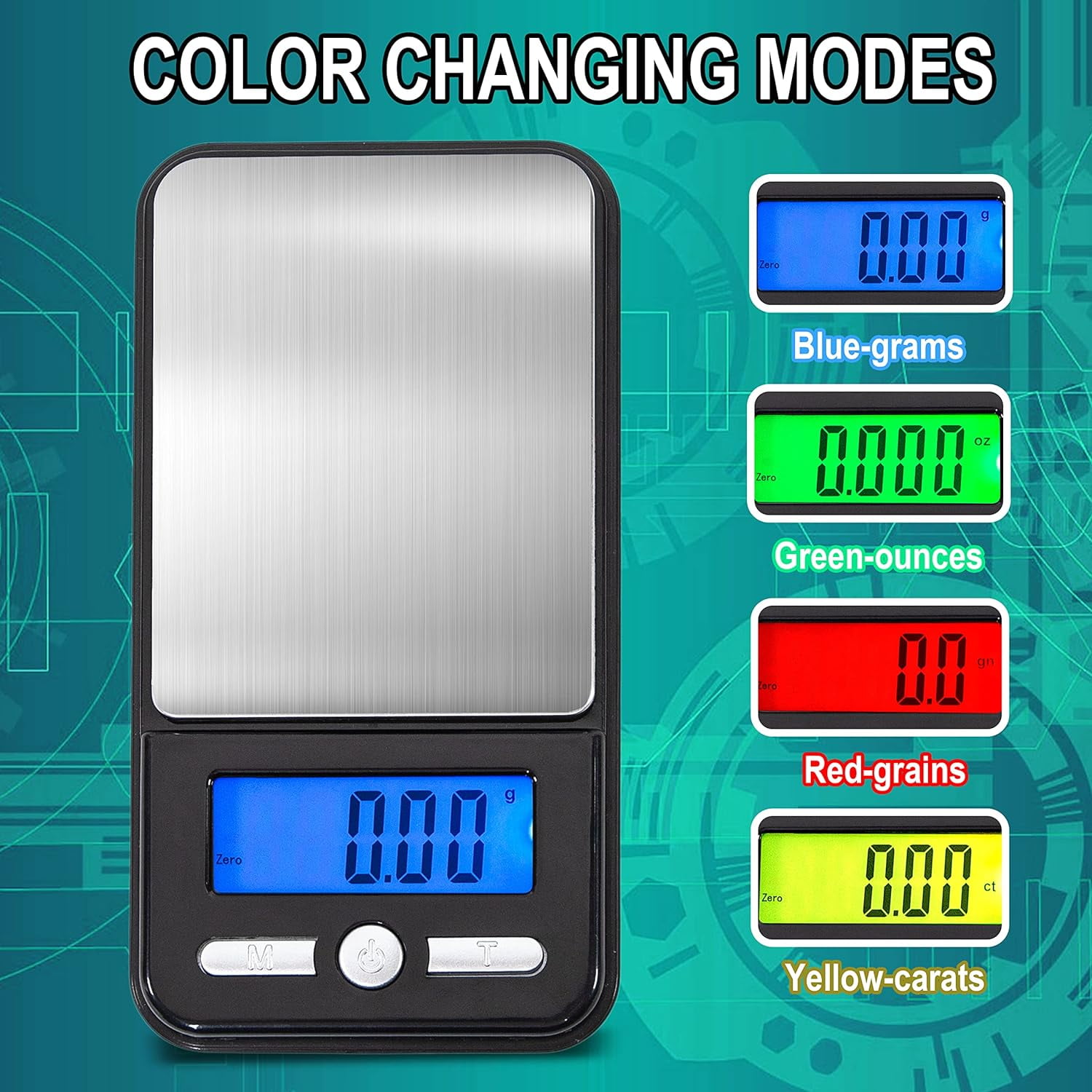 AMERICAN WEIGH SCALES Digital Pocket Weight Scale, Stainless Steel, Black 150g