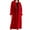 Red, variant on Baberdicy Woolen Coat Womens Fit Mid Long Double Breasted Coat Lapel Jacket Overcoat Outwear Trench Windbreaker Women's Wool & Blends Blue