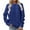 Blue, variant on Xunlbb Plus Size Tops for Women, Women's Casual Crew Neck Sweatshirt Loose Soft Long Sleeve Pullover Tops S-2XL Gifts for Her