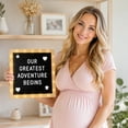 thumbnail image 6 of AGCAN Light Up Felt Letter Board with Stand, 10 x 10 Inches Wood Frame Message Board, Changeable Letter Boards with 290 Letters, Numbers and Symbols, 6 of 7