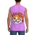 thumbnail image 4 of Easygdp Corgi In Sushi Roll Men's Breathable Tank Tops Sleeveless Sporty T Shirts for Basketball, Mountaineering, Bodybuilding -Small, 4 of 8