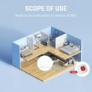 Panic Button, Pagers Life Alert Systems for Seniors no Monthly Fee, Compatible with Tuya Smart/Smart Life(9.9*cm)