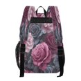 thumbnail image 3 of PVC Transparent Backpacks Clear Backpack for Travel and Outings Roses in Pink and Gray Tones, 3 of 7