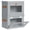 Grey, variant on Large Closet Storage Organizer - Clothes Storage Bins with Handles & Window, Collapsible Decorative Boxes with Lids, Fabric Containers for Living Room, Dorm, 2 Pack,