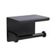 thumbnail image 1 of Inicio Baño Montaje en pared Soporte para papel higiénico Toalla de papel Soporte de acero inoxidable con soporte para teléfono, Negro Kearding HA4512-02B, 1 of 6