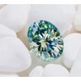 thumbnail image 3 of Cyan Blue Oval Cut Moissanite Loose Stones, 3 of 4