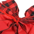 thumbnail image 5 of Christmas Bows Tree Topper Red Black White Buffalo Plaid Ornaments Handmade for Wreath Door Burlap Rustic Farmhouse Decoration, 5 of 6