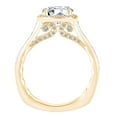thumbnail image 3 of AFFY (0.41 Cttw) Round Shape White Natural Diamond Semi Mount Engagement Ring In 14k Solid Yellow Gold (I-J Color,I2-I3 Clarity) Ring Size-5, 3 of 3