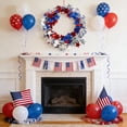thumbnail image 6 of Wzzjkit Patriotic Wire Star Garland, Red Blue Silver Star Tinsel Garlands, Fourth of July Party Decor, Independence Day Birthday Party Festive Ornament, 6 of 6
