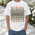thumbnail image 5 of Back To School Shirt, Custom Name Pencil Tee, Camo School Supplies Outfit, First Day Of School Gift for Students, 5 of 10