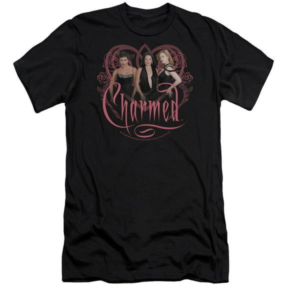 Charmed Charmed Girls Premium Canvas Adult Slim Fit 30/1 T-Shirt Black