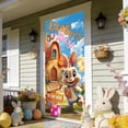 thumbnail image 4 of Easter Bunny Door Cover—Lightweight Fabric Curtain for Spring Parties and Home Entrances, Easter Outdoor Porch Hanging Banner Decor,35x72 Inches, 4 of 6