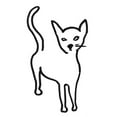 thumbnail image 3 of Longley, Alicia 20x20 Black Modern Framed Museum Art Print Titled - Kitteh I, 3 of 5