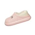 thumbnail image 2 of ATENAR Slippers for Women Slide Fleece Mens Shoes Wide House Slipper Black 9-9.5, 2 of 6