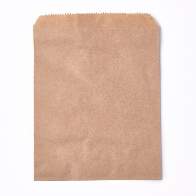 Kraft Paper Bags No Handles Food Storage Bags BurlyWood None Pattern 18x13cm