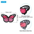 thumbnail image 2 of Uxcell 5 Pcs Butterfly Iron on Patch Sew on Decorative Patch, 2.9"Lx1.8"W, Light Pink, 2 of 6