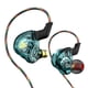 thumbnail image 2 of Inteprter Auriculares con cable portátiles de 1,2 m, Cable de fibra colorido, auriculares HiFi para escuchar música, ver vídeos, ver llamadas de voz, Cables de audio/vídeo cian, 2 of 6
