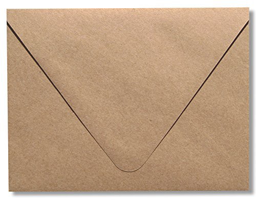 Contour Flap Kraft Grocery Bag Brown 70lb Envelopes for Invitations Weddings 