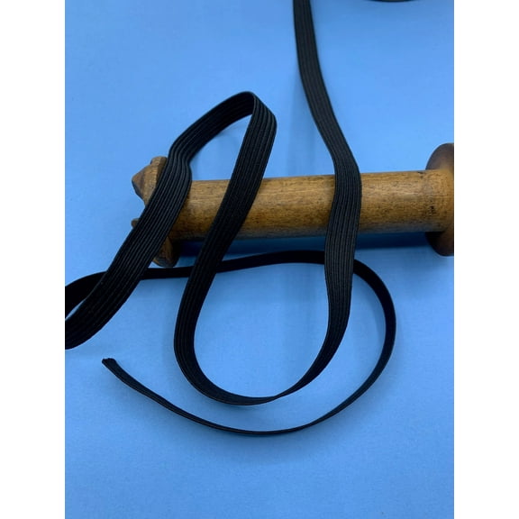 7/16" Black ELASTIC Middy Braid