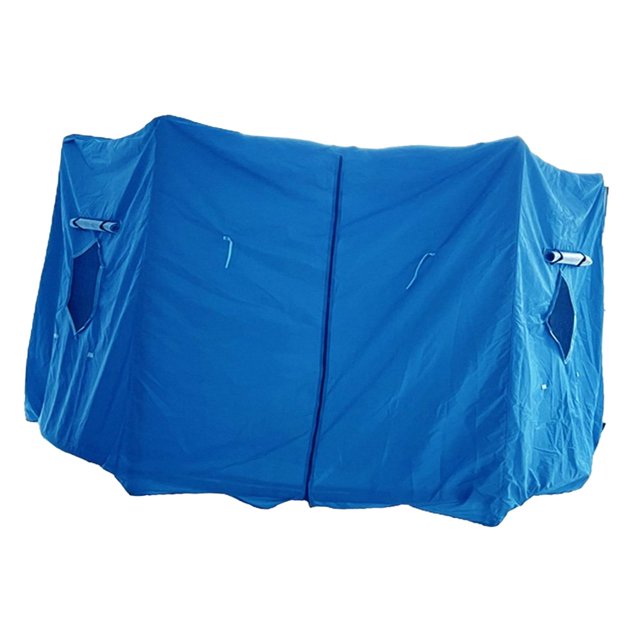 fastboy Tente de Trampoline Housse de Protection pour Trampoline Toit Rond Mâtx de Couverture de Trampoline 14 Pieds 6 Teinte Verte Bleue 14 Pieds 8 Mâtx