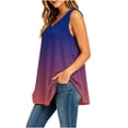 thumbnail image 6 of Long Tank Tops For Women Sevevn Womens Print Tank-Neck Plus Size Basic Casual Flowy Summer Sleeveless T-Shirt Basic Tank Tops For Women, 6 of 8