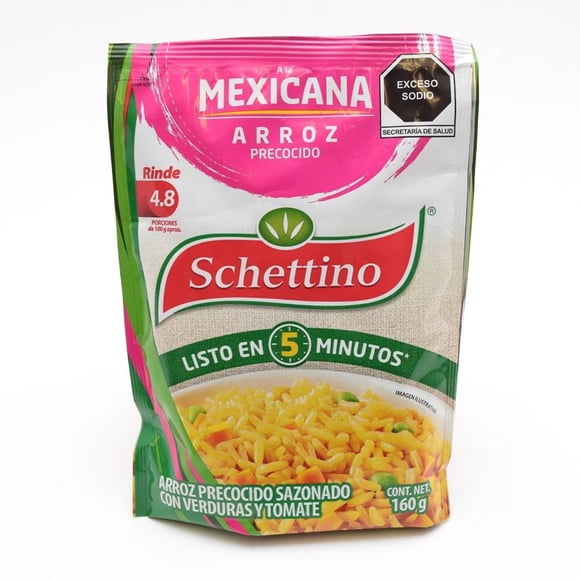 Arroz precocido Schettino con tomate a la mexicana 160 g