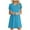 Z2-Light Blue, variant on PATLOLLAV Womens Casual Short Sleeve O-Neck Solid Dresses Ladies Loose Mini Dress