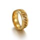 thumbnail image 1 of Anillo giratorio JUSCH para hombre acero inoxidable con incrustaciones de ansiedad negra tamaño 55 mm D, 1 of 4
