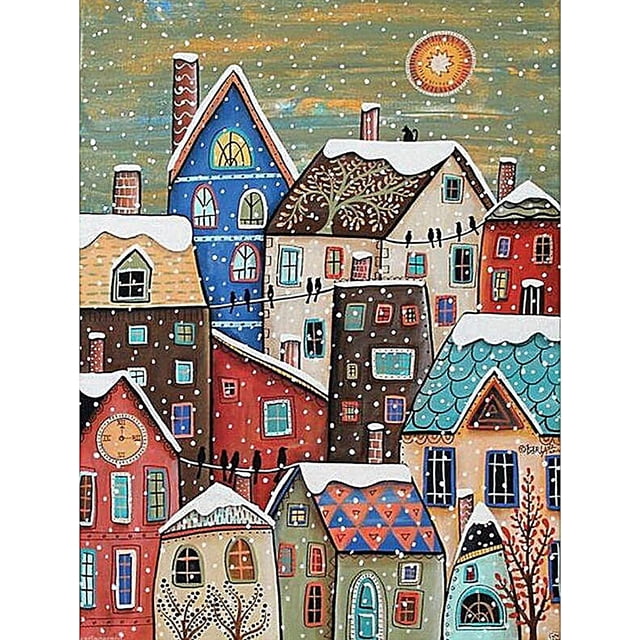 (30 x 40 cm) Kits de pintura de diamantes 5D DIY para adultos, kits de punto de cruz de cristal, paquetes de pintura de diamantes, Fu