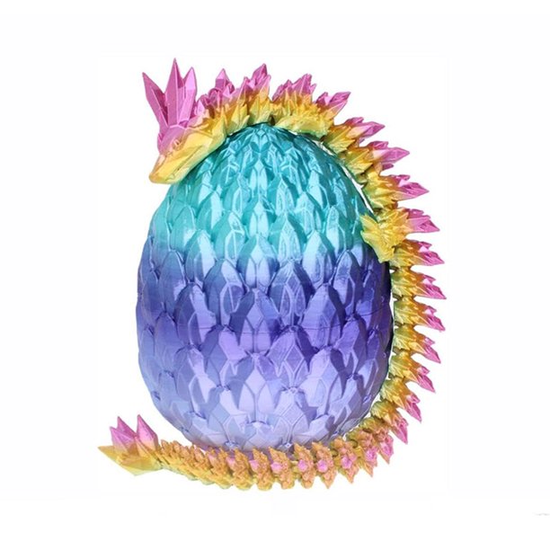 Embutidoras de cesta de Pascua, huevo de dragón impreso en 3D, juguete antiestrés para niños y adultos