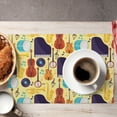 thumbnail image 6 of Placemats Set Of 4 / 6, Musical Instruments Placemats For Dining Table Indoor/Outdoors Heat Resistant Washable Placemats 18" X 12", 6 of 7