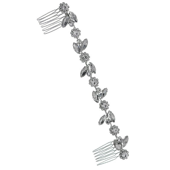 GOOHOCHY Rhinestone Leaf Hair Comb For Elegant Hairstyle Enhancement 1Set
