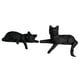 thumbnail image 2 of 2 estatuas de gato geométricas, figuras de gato, decoración del hogar, adorno decorativo Negro, 2 of 8