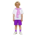 thumbnail image 4 of School Boy Outfit Cheerleader Dance for Graduation T-Shirt Casual Shorts Sets Graduation Dress Outfit Party Dress up 4T, 4 of 6