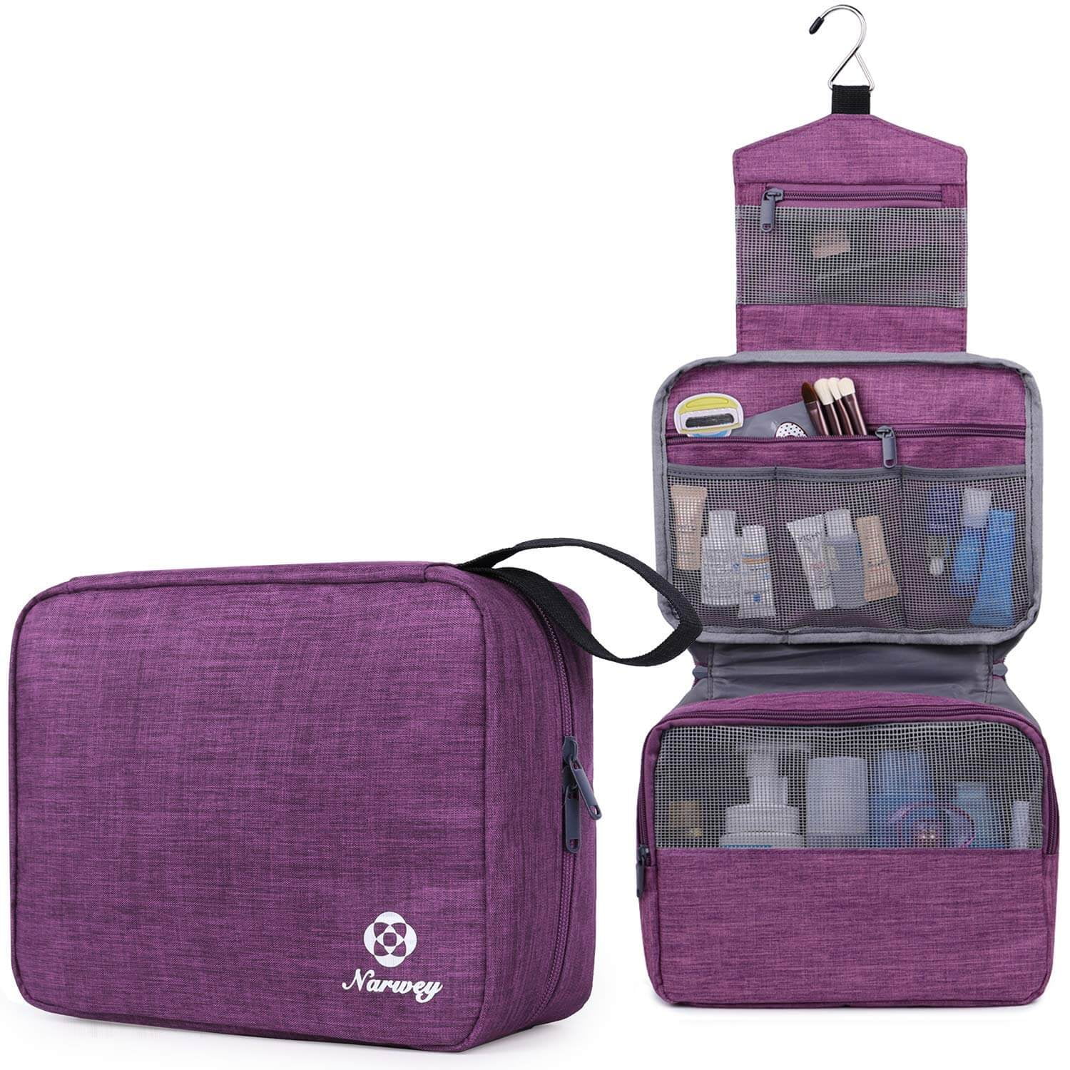 purple travel toiletry bag