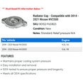 thumbnail image 2 of Radiator Cap - Compatible with 2014 - 2021 Nissan NV2500 2015 2016 2017 2018 2019 2020, 2 of 2