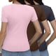 thumbnail image 3 of Camiseta básica de manga corta ajustada para mujer: camiseta de poliéster ajustada, top informal de verano, tallas S-XXL, estampado floral, apta para múltiples ocasiones, 3 of 5