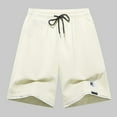 thumbnail image 2 of Men's Quick-Dry Swim Trunks Beach Shorts Pants with Elastic Waistband Drawstring Multi-Pockets for Surfing Swimming Athletic Gym Casual Wear Outdoor Apparel | Ihhxva,Beige L, 2 of 9