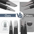 thumbnail image 5 of Bathway Tweezers for Women Facial Hair, Slant & Point Tip 2 Pack Eyebrow Tweezers for Men, Professional Tweezer Set Stainless Steel Precision Tweezers for Eyebrows, Splinter, Ingrown Hair Removal, 5 of 7