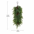 thumbnail image 2 of Faux Cedar Teardrop Swag, Winter Wreath, Swag, Pinecone Decor, 36 In, Hanging Plants Artificial Decor, Hanging Flowers for Decoration, Home Wall Decor, Front Door Decor, Wall, 2 of 5