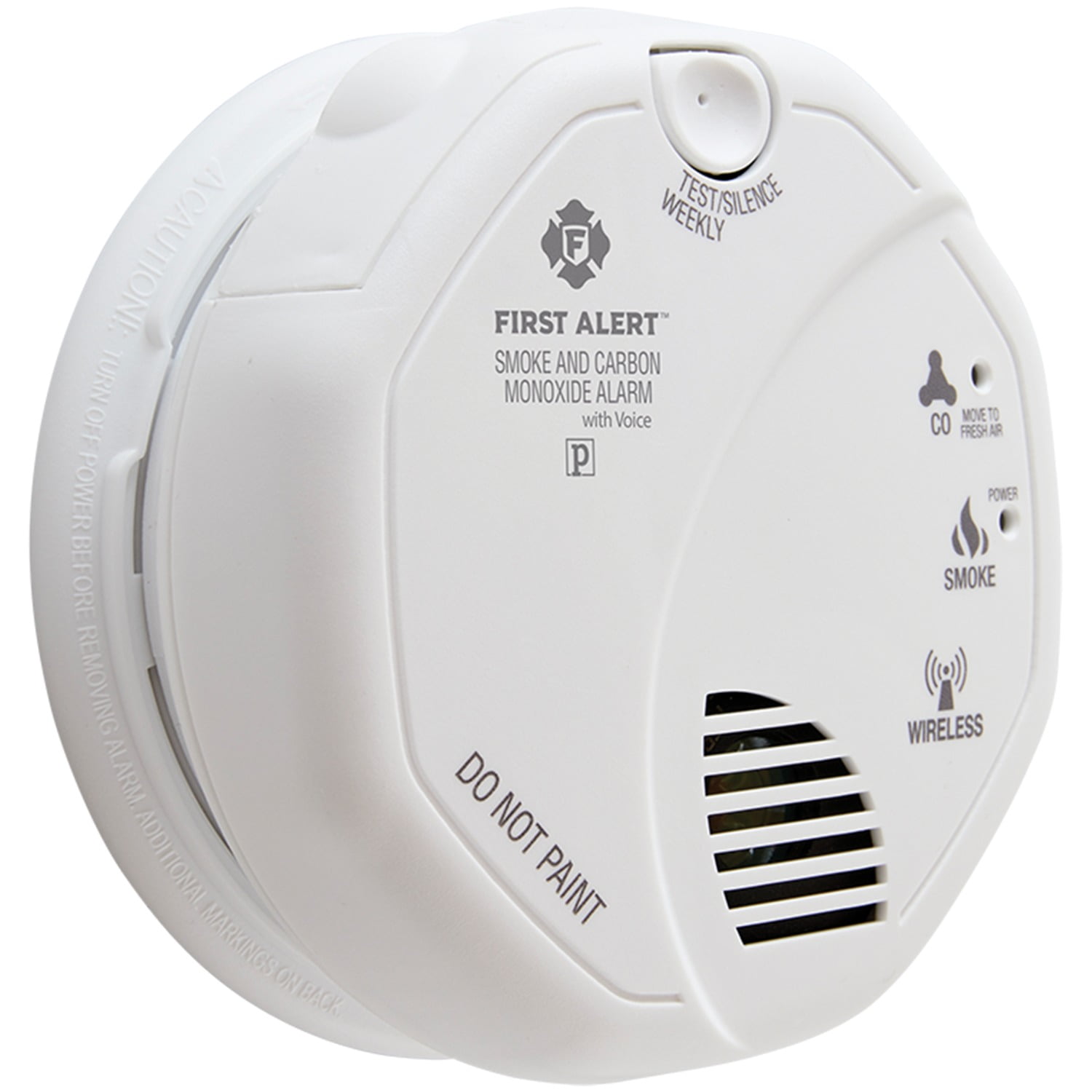 Wireless Interconnect Battery Operated Combo Alarm w/ Voice & Location