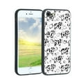 thumbnail image 1 of Compatible with iPhone SE 2022 Phone Case, Cow-Print-Abstract-Art-Black-White-Pink-Cute40 Case Men Women, Flexible Silicone Shockproof Case for iPhone SE 2022, 1 of 1